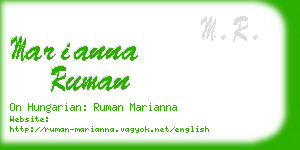 marianna ruman business card